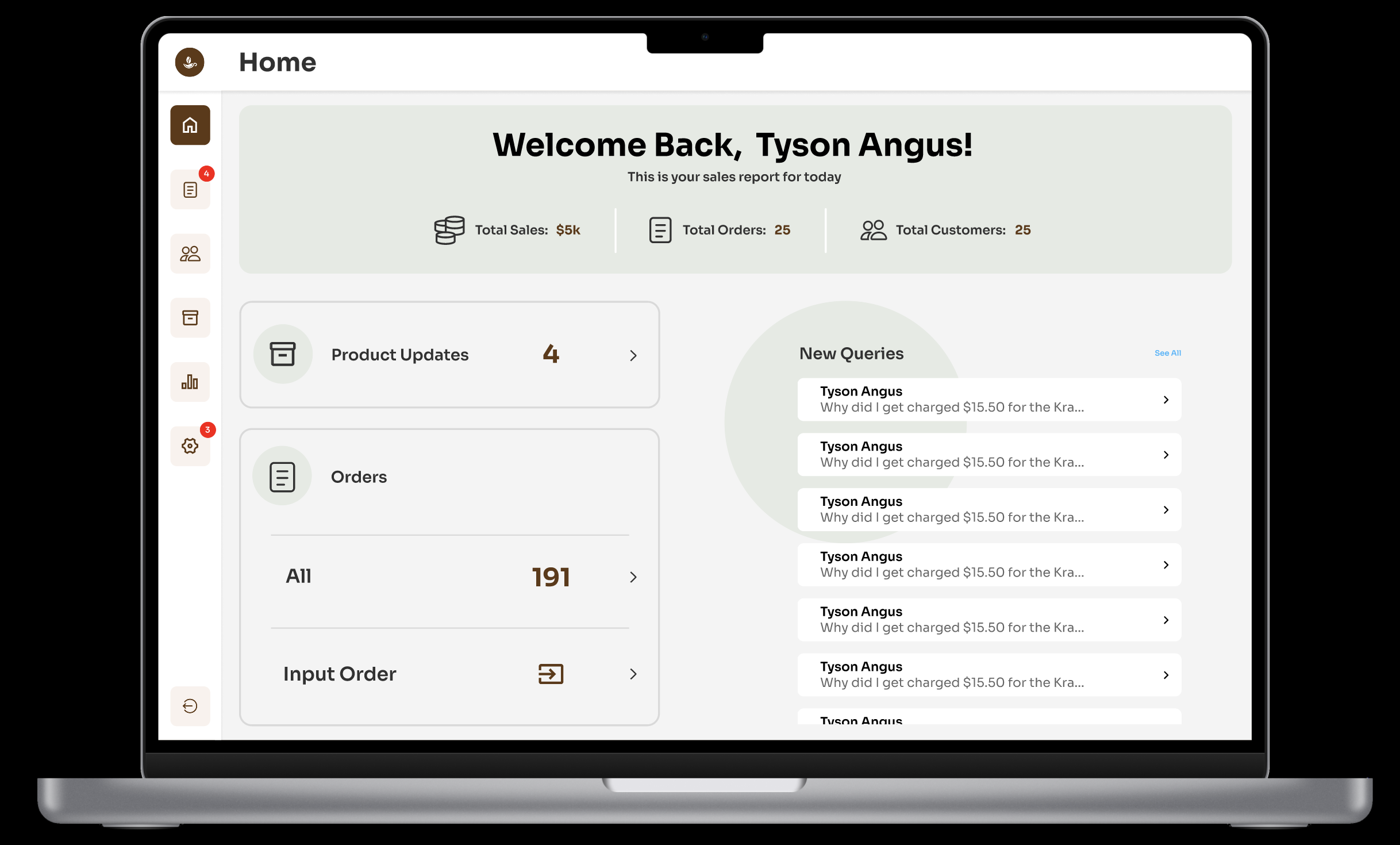 C4 Coffee wireframes